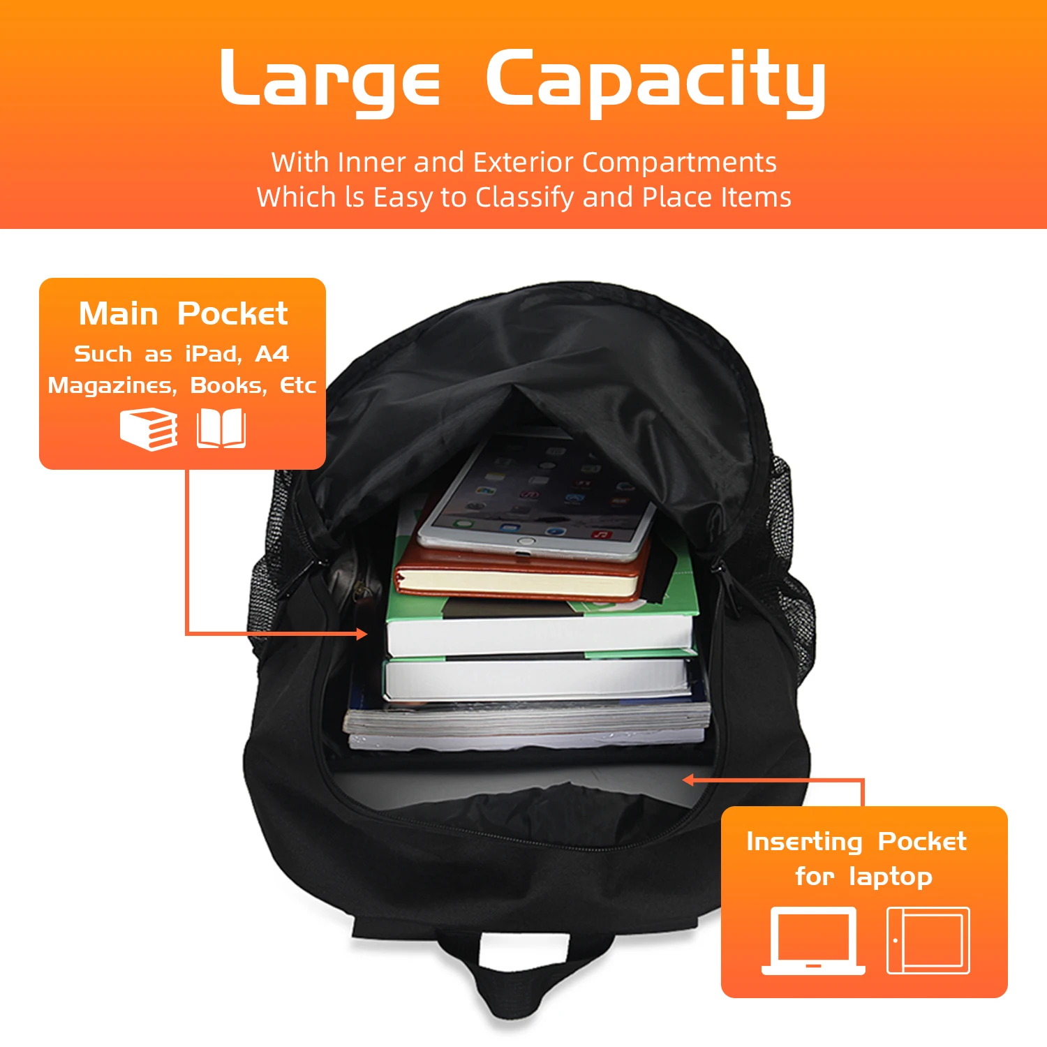 Murder Drones 3pcs Set Backpack 47cm/18.5inch Large Capacity Backpack Shoulder Bag Pencil Case Book Bags for Boys Girl Best Gift
