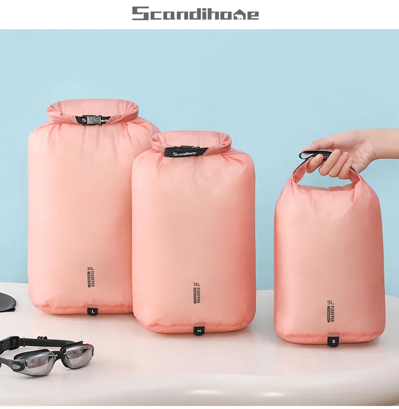 Ultralight Waterproof Dry Bag Travel Storage Pouch Clothes Organizer Sack Compression Packing Cube for Camping Hiking Swimming