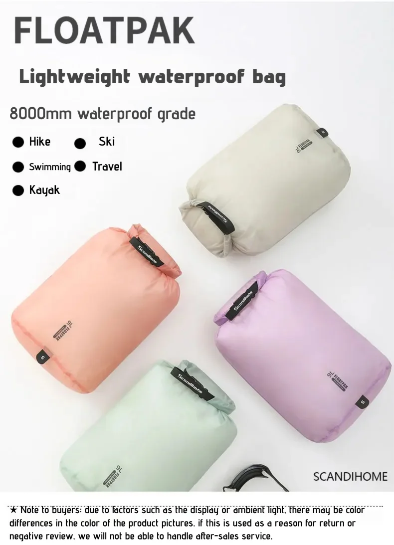 Ultralight Waterproof Dry Bag Travel Storage Pouch Clothes Organizer Sack Compression Packing Cube for Camping Hiking Swimming