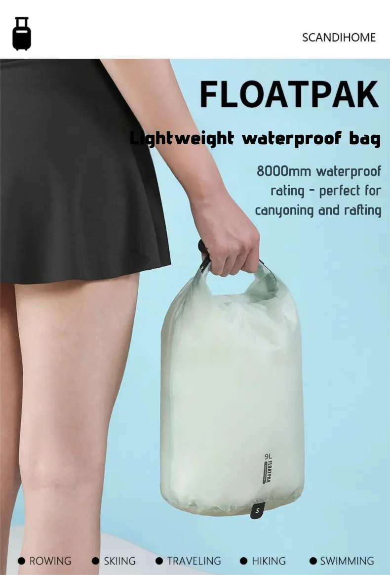 Ultralight Waterproof Dry Bag Travel Storage Pouch Clothes Organizer Sack Compression Packing Cube for Camping Hiking Swimming