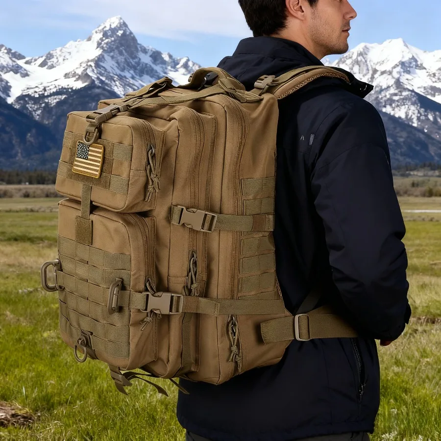 50L/30L Backpack Military Assault Pack For Men, 3 Day Bug Out Bag Molle DaypackFor Camping Outdoor Sport Rucksack Backpacks
