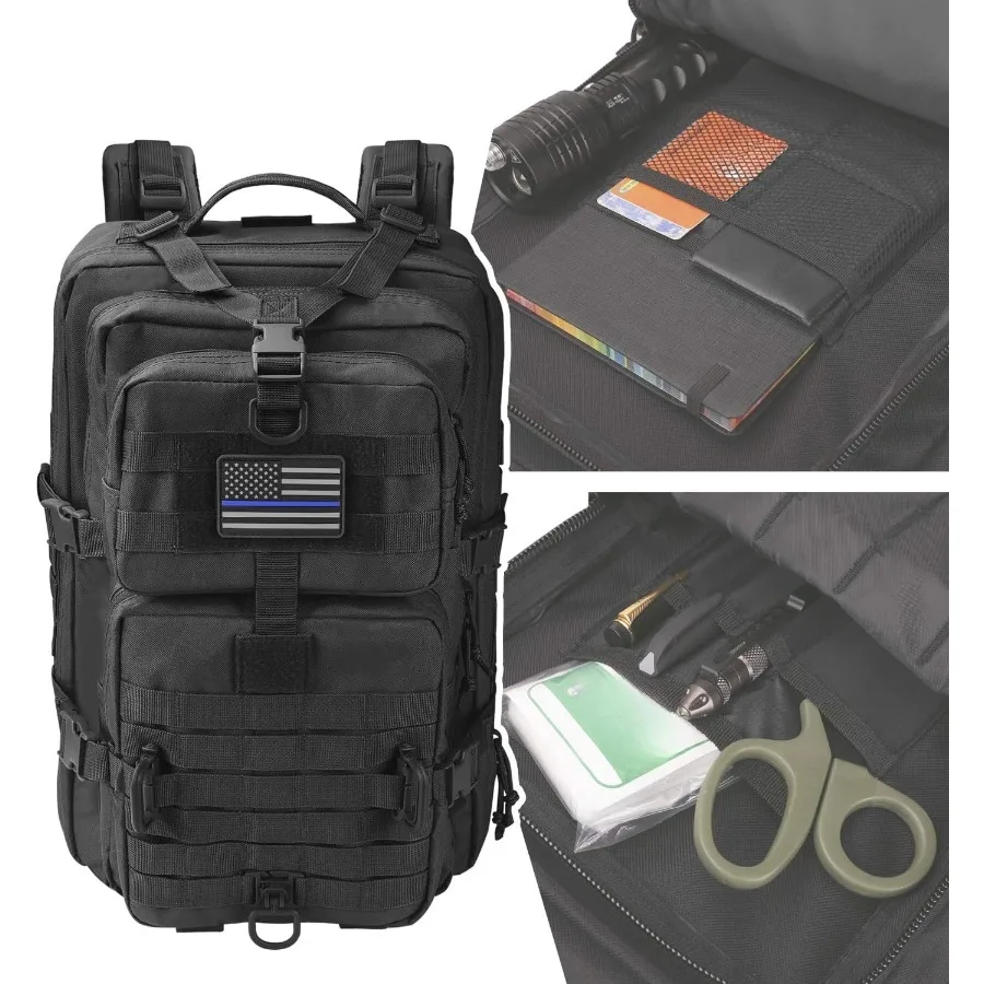 50L/30L Backpack Military Assault Pack For Men, 3 Day Bug Out Bag Molle DaypackFor Camping Outdoor Sport Rucksack Backpacks