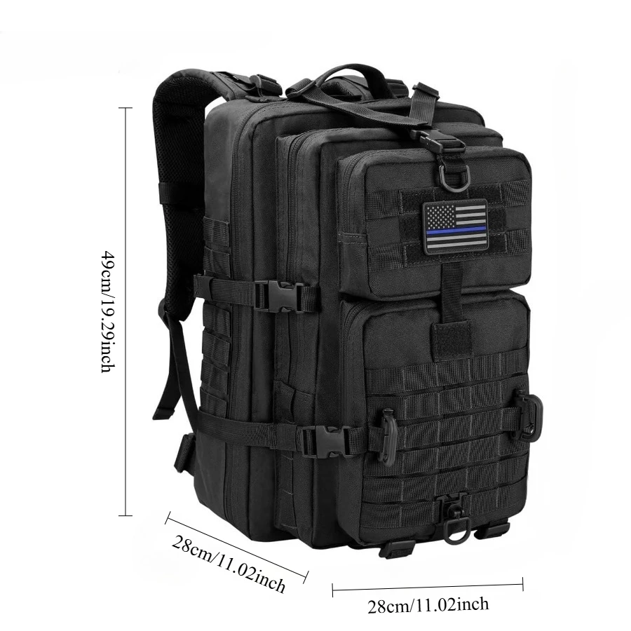 50L/30L Backpack Military Assault Pack For Men, 3 Day Bug Out Bag Molle DaypackFor Camping Outdoor Sport Rucksack Backpacks