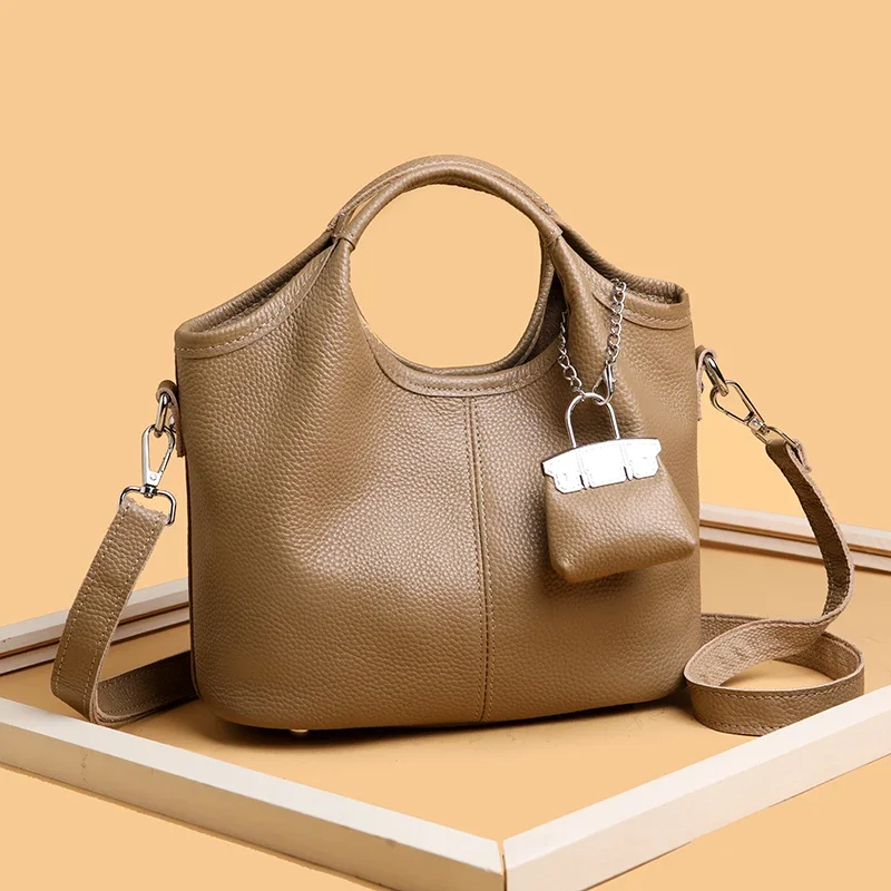 100% Cow Leather Luxury Handbag Brand Designer Genuine Leather Women Crossbody Shoulder Bag Fashion Leisure Ladies Trave Bags