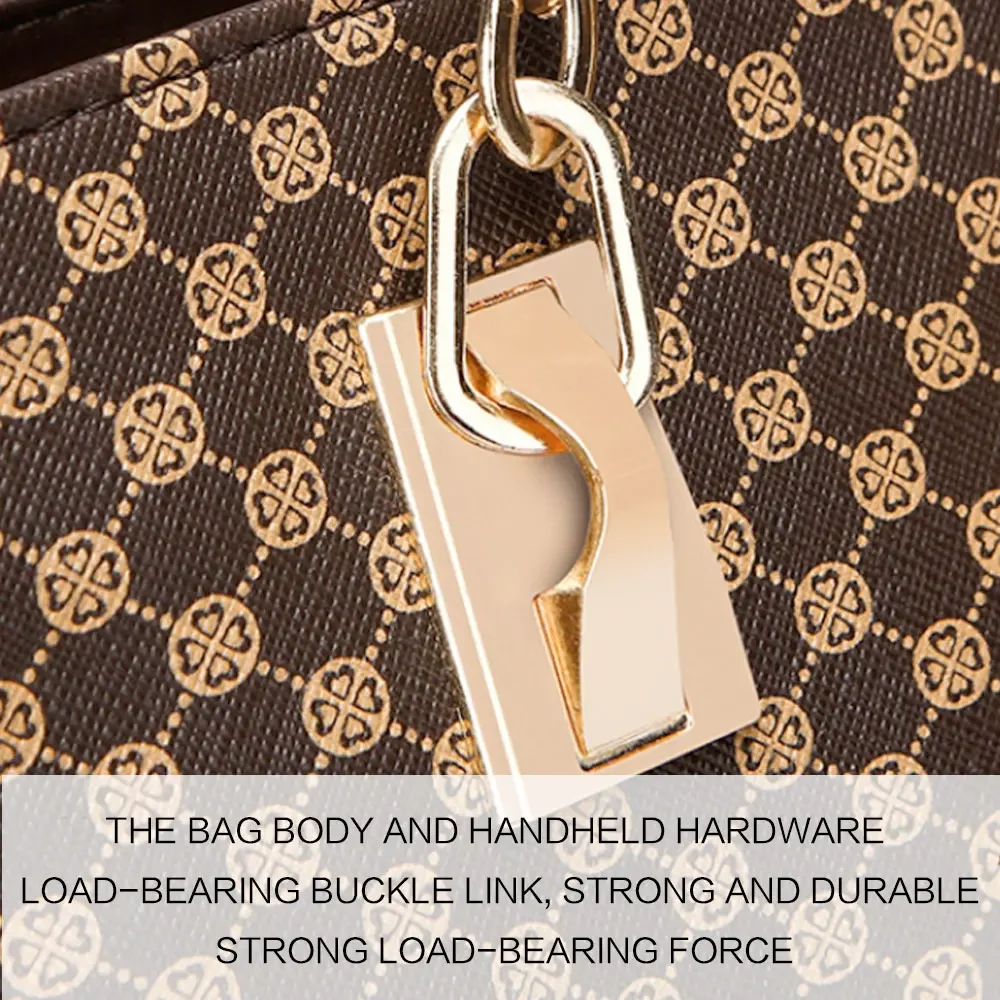 6PCS Large Capacity Tote Bags Set Women Fashion Shoulder Bag Crossbody Bag Minimalist Floral Print Handbags for Women