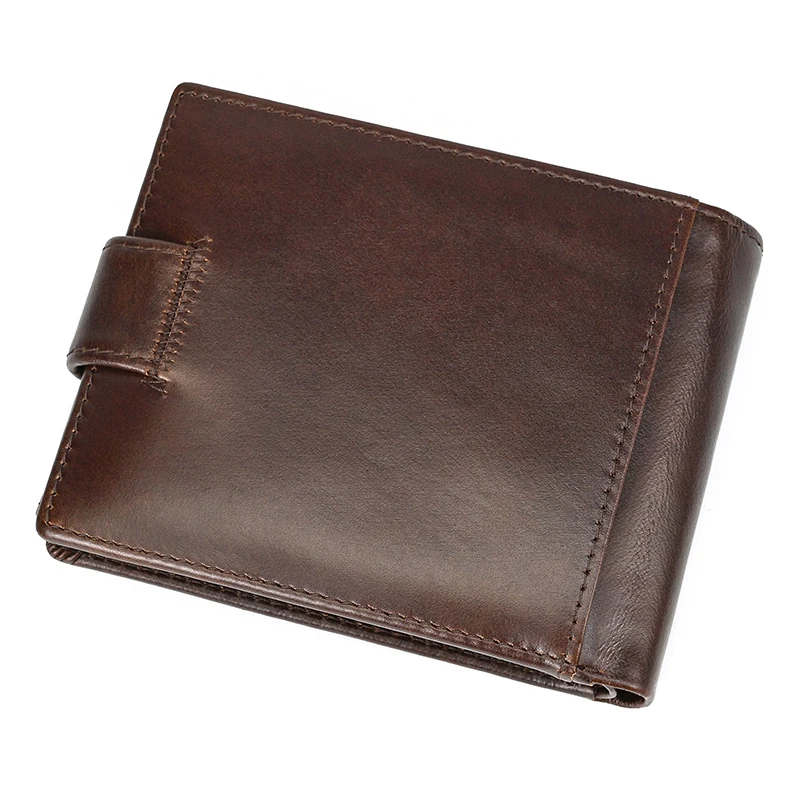Trifold Men's Leather Wallet Genuine Leather Male Short Purse Real Cowhide Man Leather Wallets 3 Folds Card Holder Coin Purse