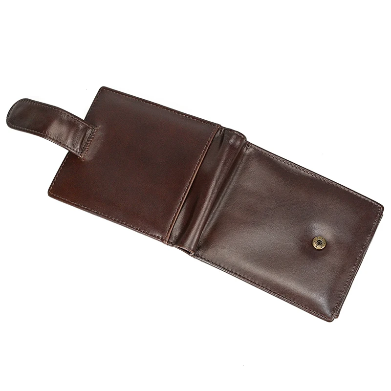 Trifold Men's Leather Wallet Genuine Leather Male Short Purse Real Cowhide Man Leather Wallets 3 Folds Card Holder Coin Purse