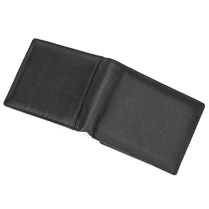 Trifold Men's Leather Wallet Genuine Leather Male Short Purse Real Cowhide Man Leather Wallets 3 Folds Card Holder Coin Purse
