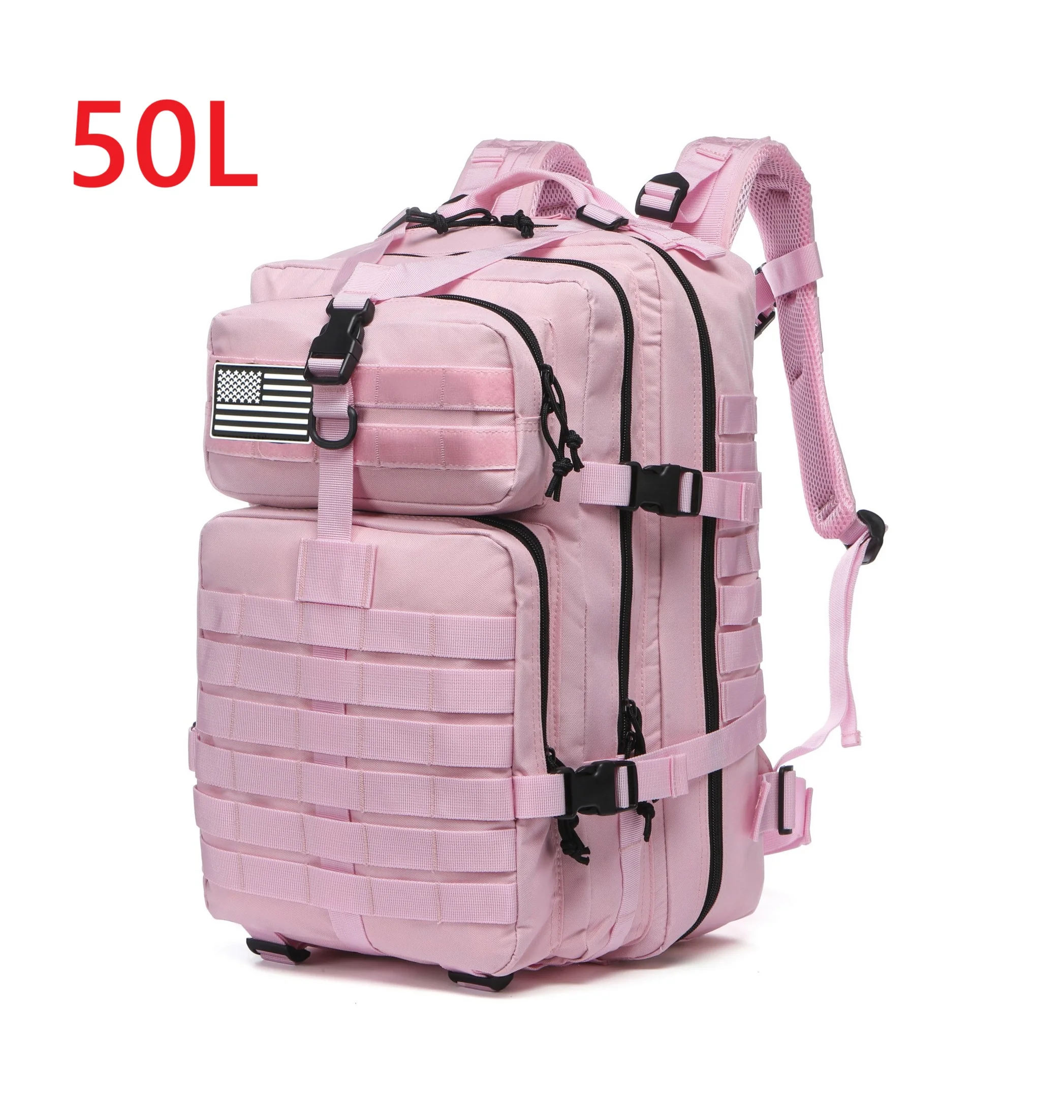 Durable Nylon 50L Waterproof Tactical Outdoor Backpack for Hiking Trekking Fishing Hunting Camping Travel