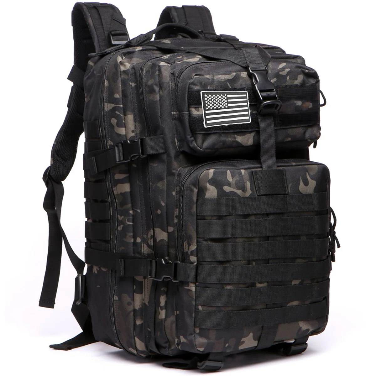 Durable Nylon 50L Waterproof Tactical Outdoor Backpack for Hiking Trekking Fishing Hunting Camping Travel