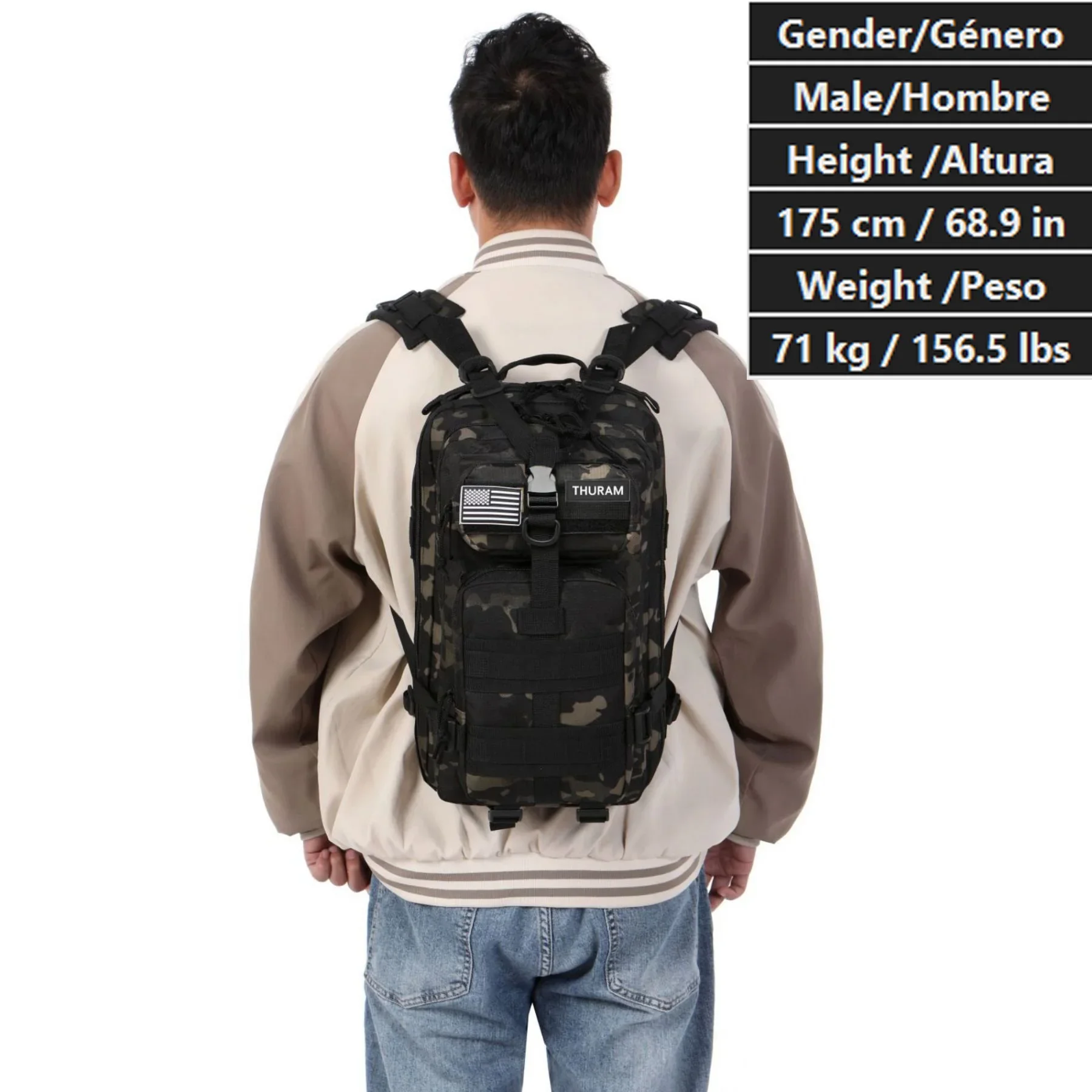 Durable Nylon 50L Waterproof Tactical Outdoor Backpack for Hiking Trekking Fishing Hunting Camping Travel