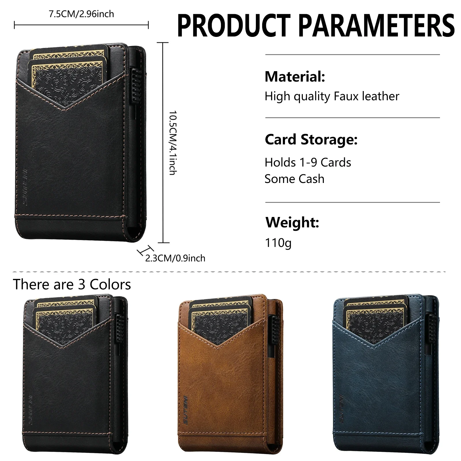 ANTI RFID Blocking PU Leather Flip Card Holder Multi-functional Wallet Card Box Automatically Ejects Card Slot Fashion Slim