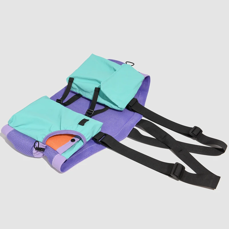 Outdoor Cycling Bag Lightweight Run Vest Backpack for Hiking Running Chest Pack Phone Cup Storage Pocket Tactical Chest Rig Bags