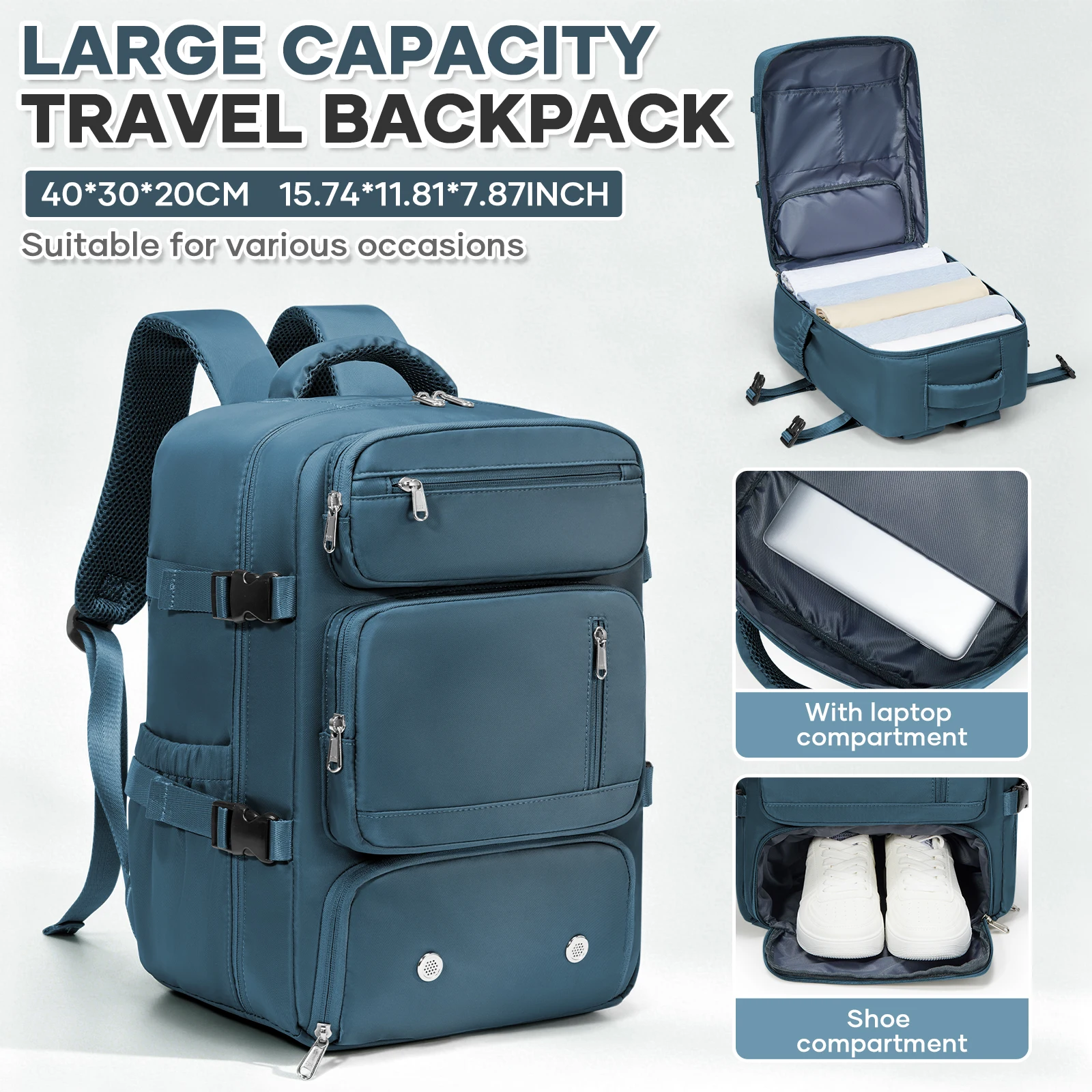 Ryanair Cabin Bag 40x30x20, Travel Backpack For Women Men Business Laptop Bag, Hand Luggage Backpack Cabin Fly Bag, College Bag