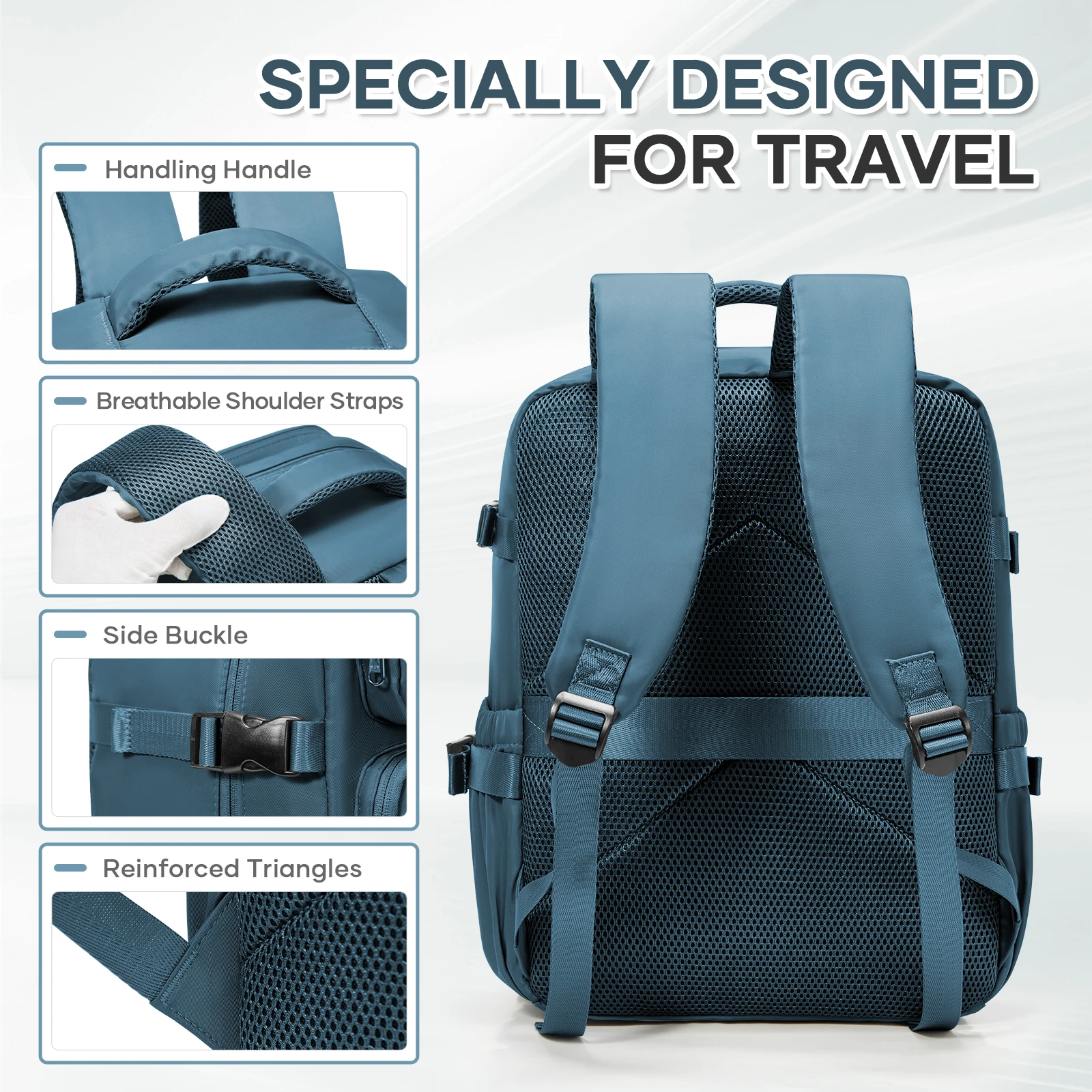 Ryanair Cabin Bag 40x30x20, Travel Backpack For Women Men Business Laptop Bag, Hand Luggage Backpack Cabin Fly Bag, College Bag