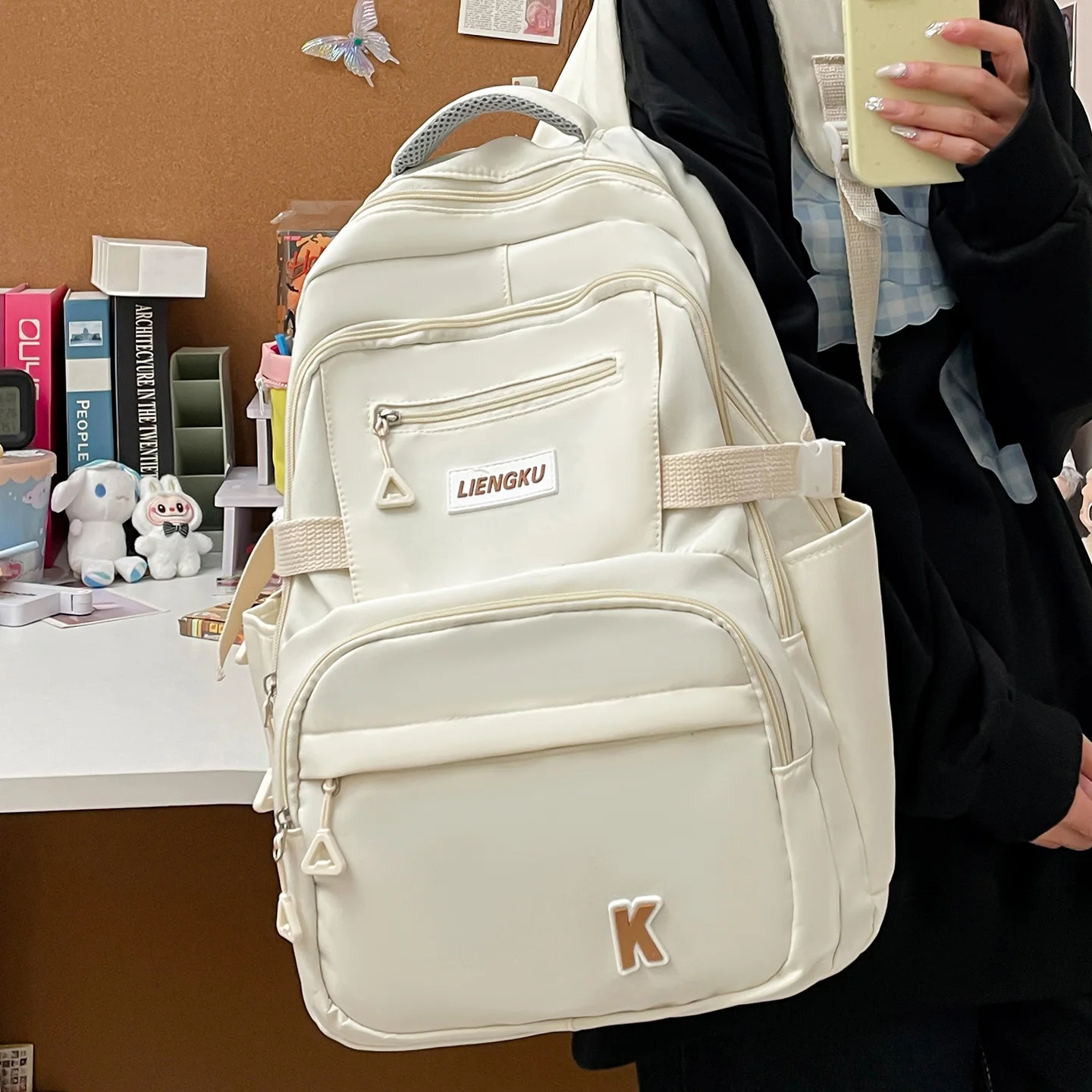 Cute School Bag Large Capacity School Backpacks High School College Student Bag Instagram Style Laptop Backpack for Girls