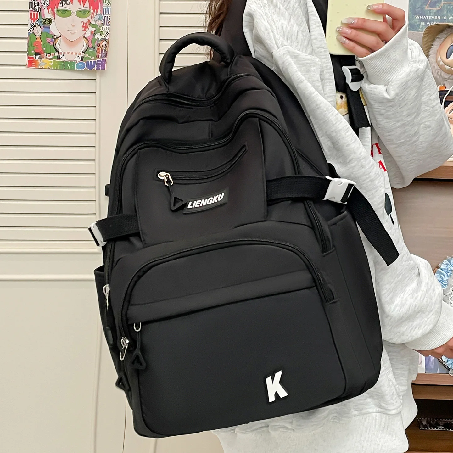 Cute School Bag Large Capacity School Backpacks High School College Student Bag Instagram Style Laptop Backpack for Girls