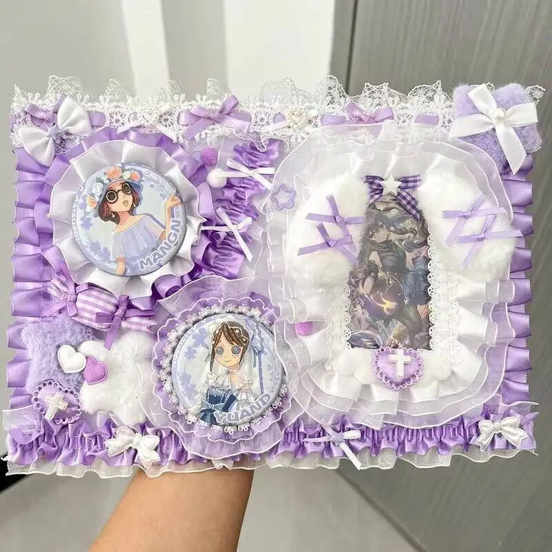 Ita Bag Accessories Anime Badge Card Holder Cute Ribbon Lace Pin Organizer Ita Bag Decorative Insert Board Badge Display Storage