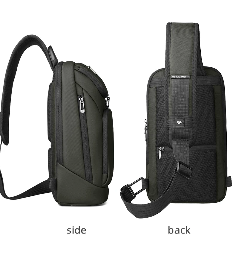 HK Multifunction Men's Shoulder Bag Waterproof Crossbody Bag Fit 11 inch iPad Lightweight Messenger Sling Bag for Travel Outdoor