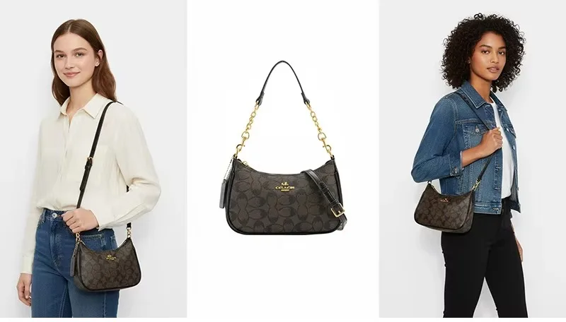 Women's Chain Bags Pvc Geometric Print Handbag Shoulder Crossbody Bag Women's Underarm Bag Suitable For Daily Outfit Matching