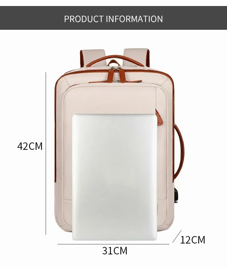 Women Business Backpack Waterproof Laptop Computer Pack Weekender Commuter Bag With USB Port College Student Bags Travel Daypack