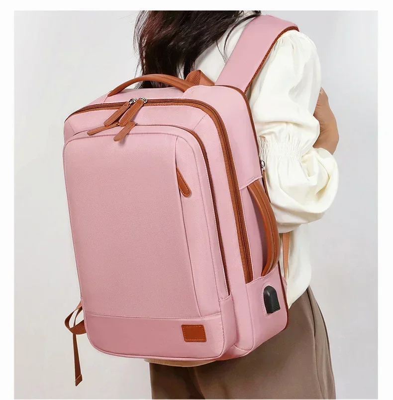 Women Business Backpack Waterproof Laptop Computer Pack Weekender Commuter Bag With USB Port College Student Bags Travel Daypack