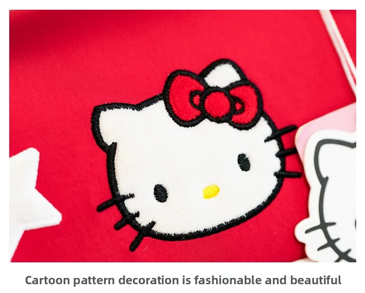 Highly attractive, large-capacity Hello Kitty apple print makeup bag, durable, suitable for travel and business trips, portable