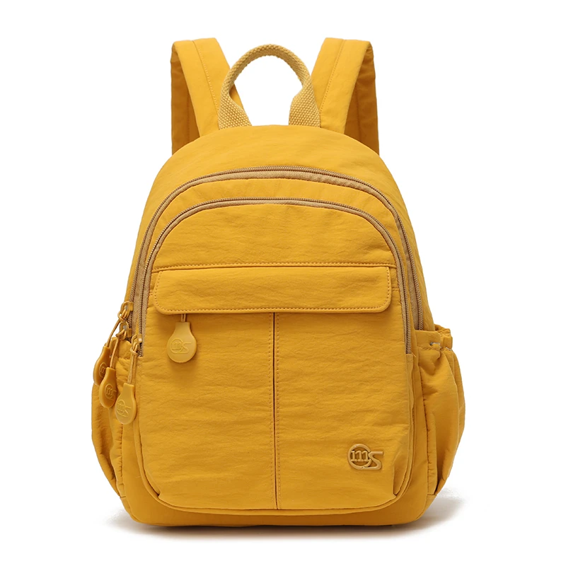 Casual Women Small Backpack Nylon Multi Pockets Backpack Portable Handheld Mini Backpack Outdoor Shopping Travel Daily Bag