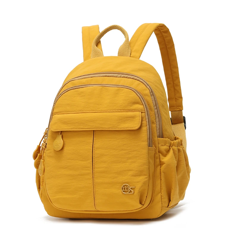 Casual Women Small Backpack Nylon Multi Pockets Backpack Portable Handheld Mini Backpack Outdoor Shopping Travel Daily Bag