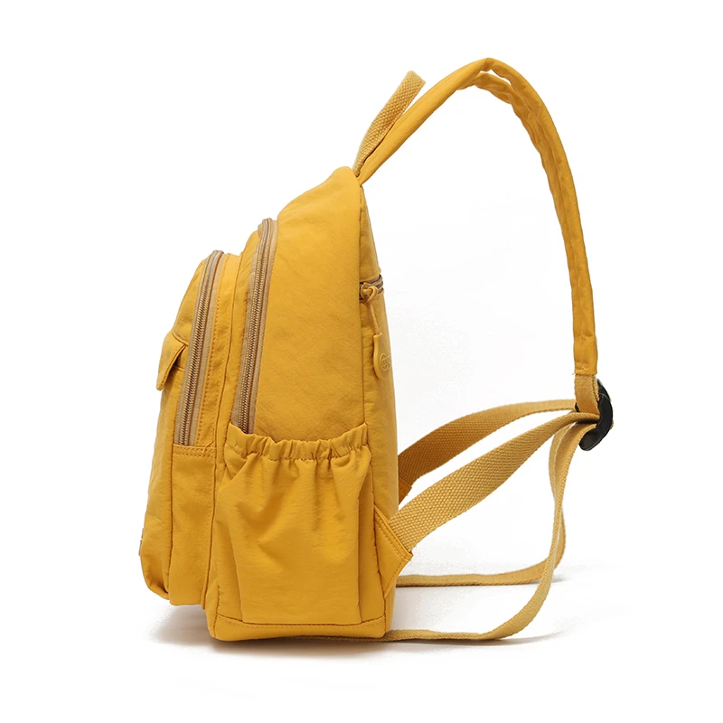 Casual Women Small Backpack Nylon Multi Pockets Backpack Portable Handheld Mini Backpack Outdoor Shopping Travel Daily Bag