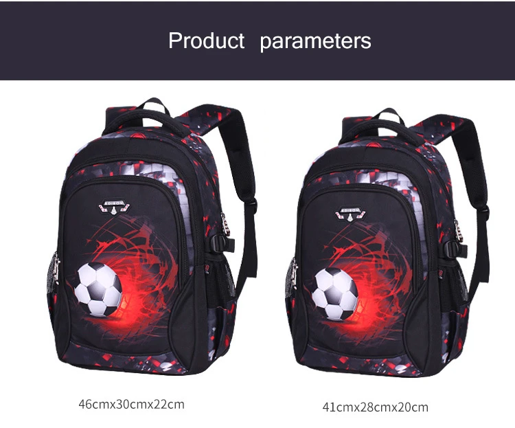 Printing Football Schoolbag Child Anime Backpack Travel Bag Soccers School Bags for Boys Teenage Mochila Escolar Infantil Menino
