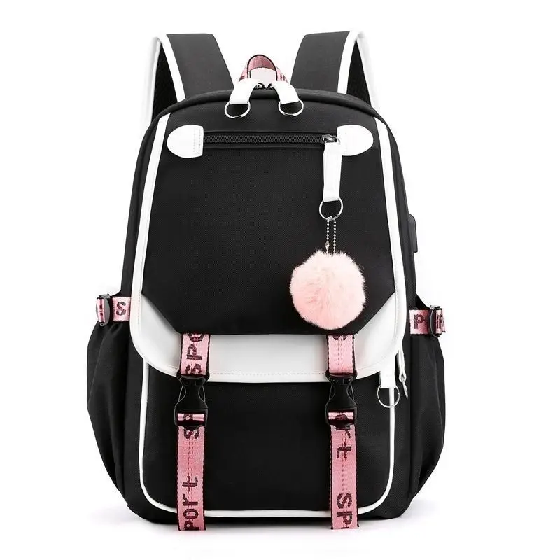 Anime Hedwig Night Owl Backpack Nylon School Book Student Travel Bags Laptop Casual USB Port Messenger Bag