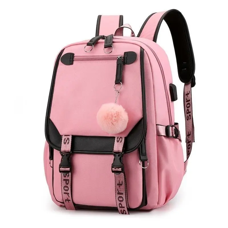 Anime Hedwig Night Owl Backpack Nylon School Book Student Travel Bags Laptop Casual USB Port Messenger Bag