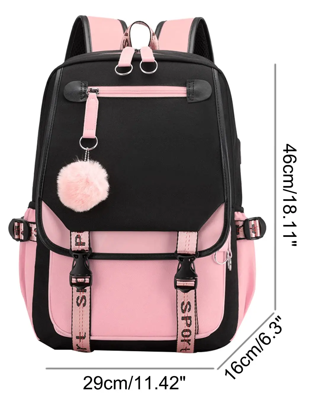 Anime Hedwig Night Owl Backpack Nylon School Book Student Travel Bags Laptop Casual USB Port Messenger Bag
