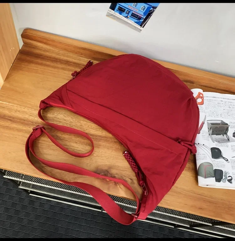 Trendy Women's Soft Cloth Shoulder Bag Solid Color Student Casual Style Big Handbags Crossbody Bags for Women Shoulder Hobos Bag