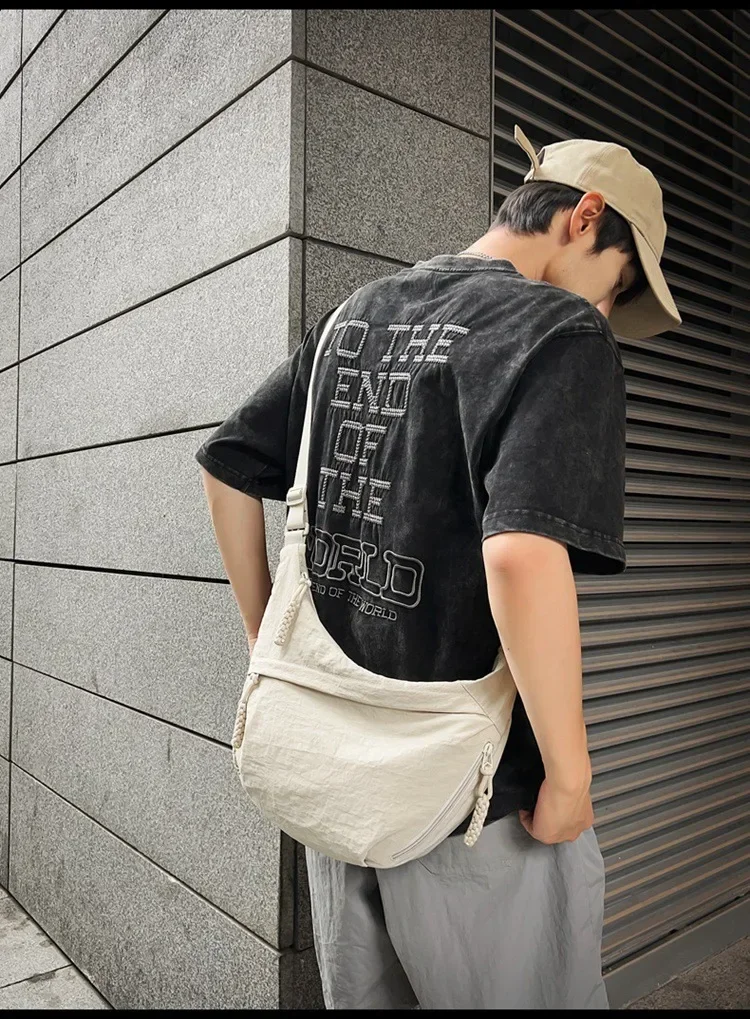 Trendy Women's Soft Cloth Shoulder Bag Solid Color Student Casual Style Big Handbags Crossbody Bags for Women Shoulder Hobos Bag