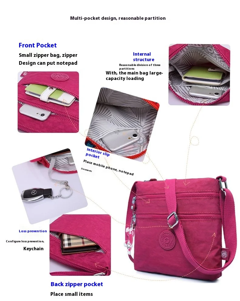 Tegaote Women Messenger Bag Nylon Women Shoulder Crossbody Bags Female Fashion Ladies Handbags School Bag Sac à Main Purse Bolsa