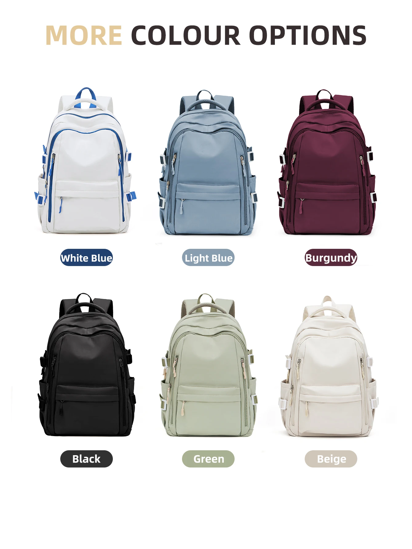School Backpack for Girl Boy High Capacity Waterproof Teens College Daypack Knapsack Men Women Travel Backpack Laptop Kawaii Bag