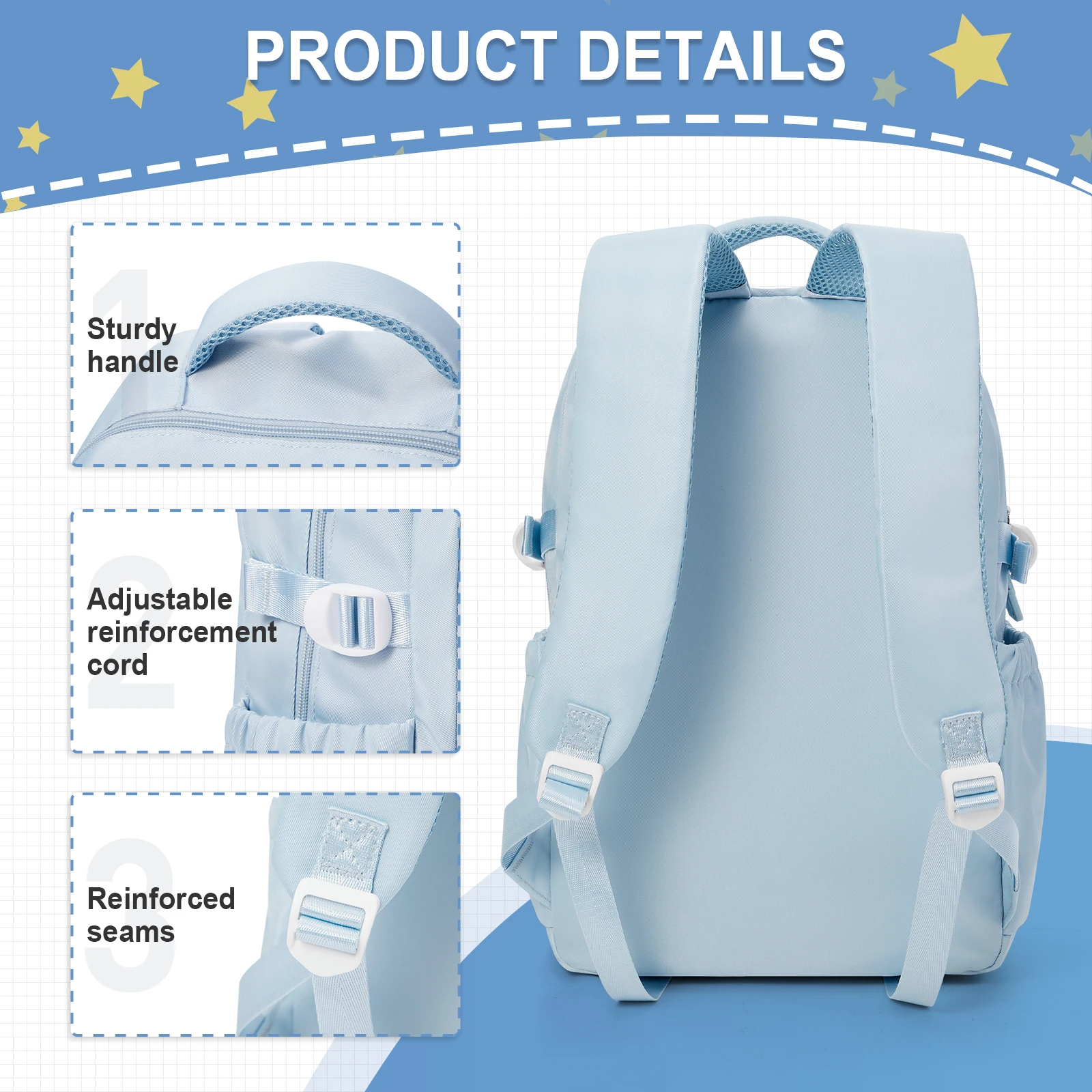 Aesthetic Backpack for Women School Backpack for Boys Girl, College Multiple Compartments Laptop Bookbag, Casual Travel Backpack