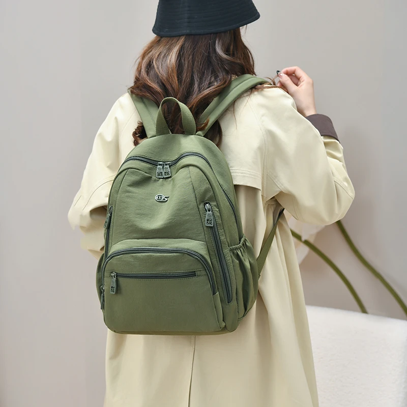 Fashion Backpack for Women, Lightweight Nylon Backpack Purse, Ladies Backpack with Multi Pockets, for Daily Commute Weekend