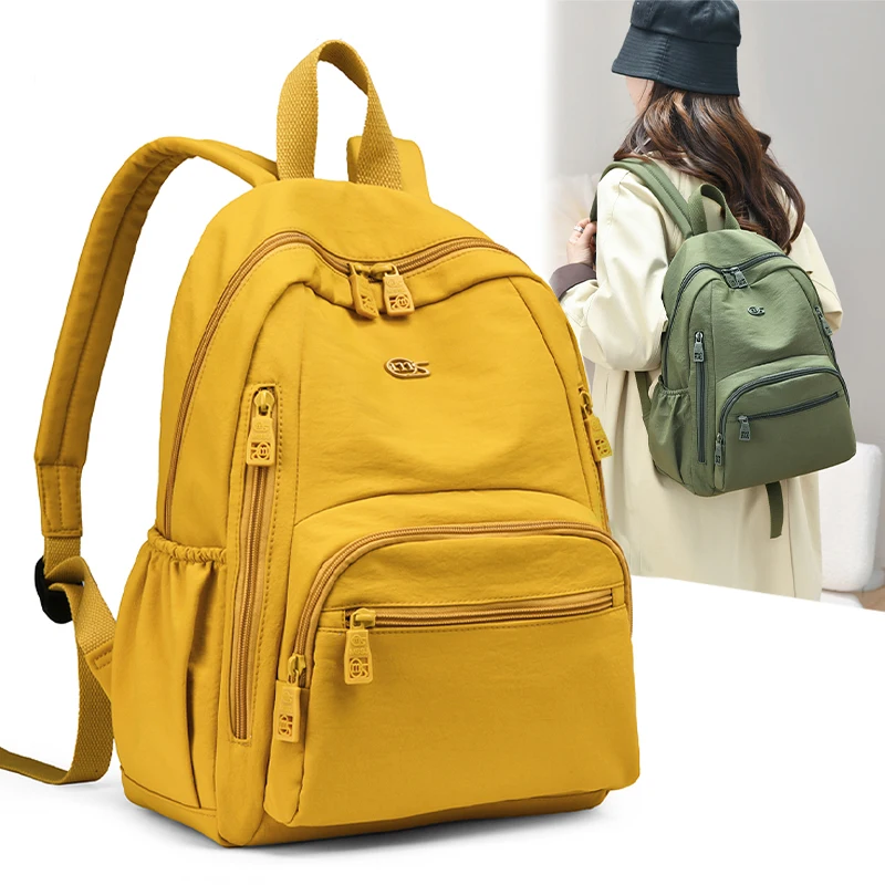 Fashion Backpack for Women, Lightweight Nylon Backpack Purse, Ladies Backpack with Multi Pockets, for Daily Commute Weekend