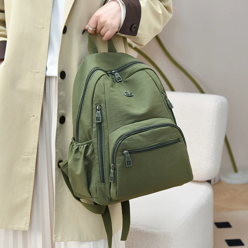 Fashion Backpack for Women, Lightweight Nylon Backpack Purse, Ladies Backpack with Multi Pockets, for Daily Commute Weekend