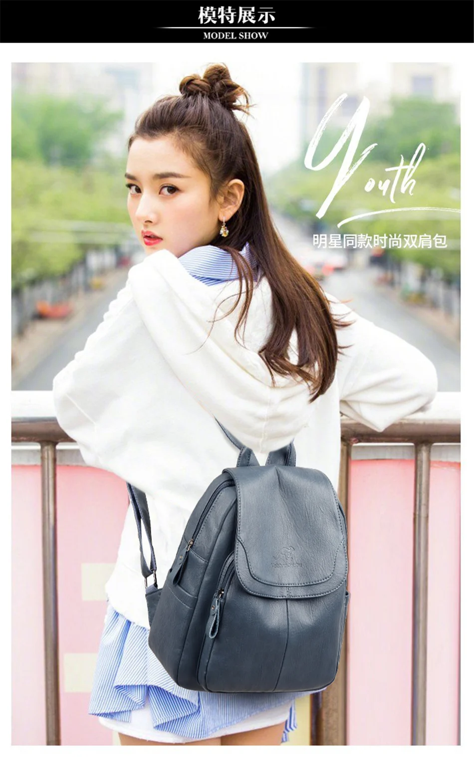 Women Large Capacity Backpack Purses High Quality Leather Female Vintage Bag School Bags Travel Bagpack Ladies Bookbag Rucksack