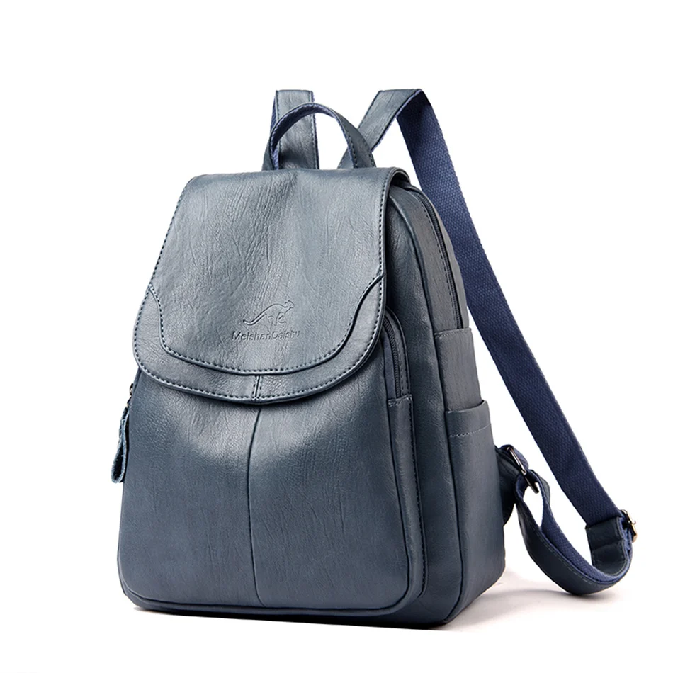 Women Large Capacity Backpack Purses High Quality Leather Female Vintage Bag School Bags Travel Bagpack Ladies Bookbag Rucksack