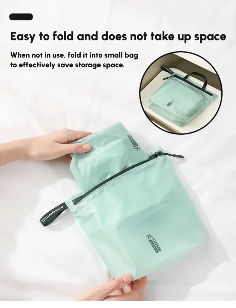 Waterproof Travel Handbag Storage Pouch Lightweight Clothes Organizer Zip Bag for Toiletries Socks Underwear Luggage