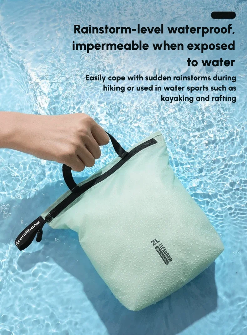 Waterproof Travel Handbag Storage Pouch Lightweight Clothes Organizer Zip Bag for Toiletries Socks Underwear Luggage