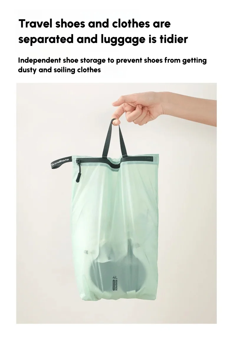Waterproof Travel Handbag Storage Pouch Lightweight Clothes Organizer Zip Bag for Toiletries Socks Underwear Luggage