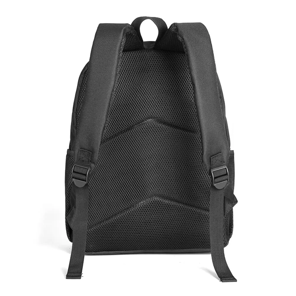 Fluorescent Flame Football Square Front Pocket Backpack for Boy and Girls Best Gifts 2D Flat Cartoon SchoolBags for Children