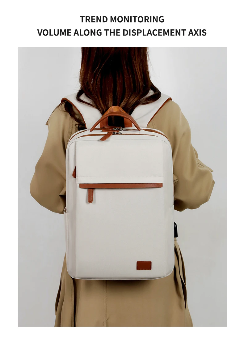 Fashionable and Simple Large-Capacity Backpack for Daily Commuting and Office Use