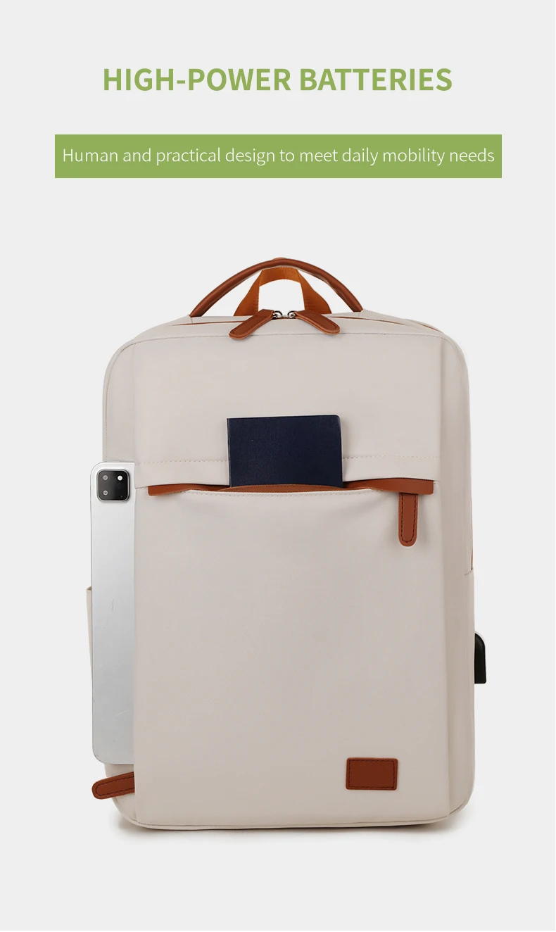 Fashionable and Simple Large-Capacity Backpack for Daily Commuting and Office Use